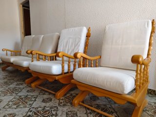 Conjunto de Sofás Rústicos de madera