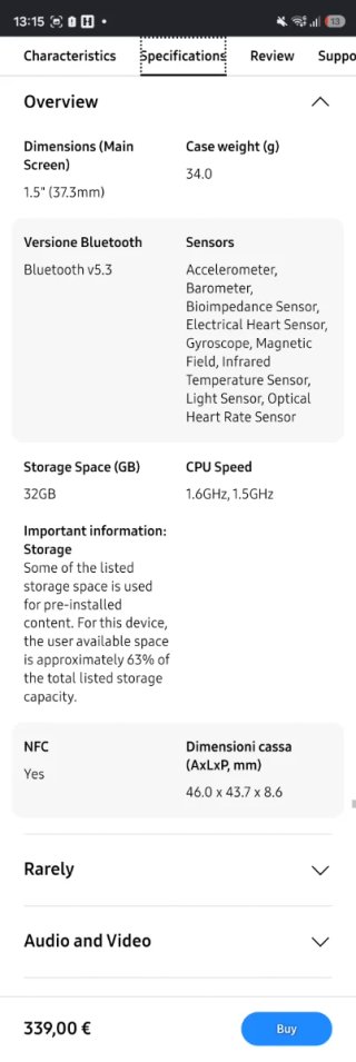 Samsung Galaxy Watch8 44mm Bluetooth