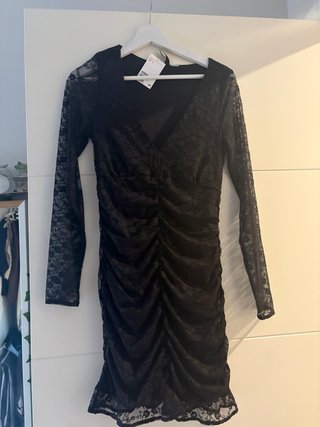 Vestido H&M negro encaje talla S