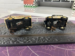 Scalextric Land Rover y Pinzaguer STS