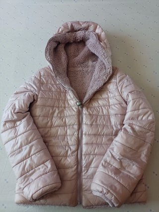 Abrigo rosa con pelo