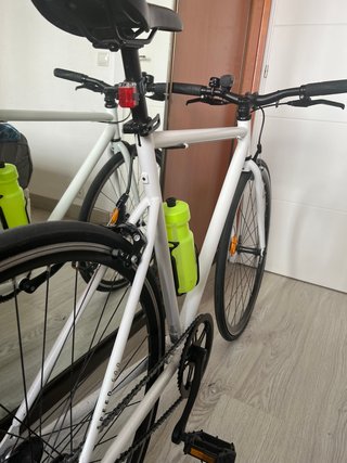 Bicicleta Fixie Blanca Como Nueva