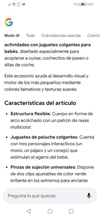 Arco actividades para cochecito/cuna