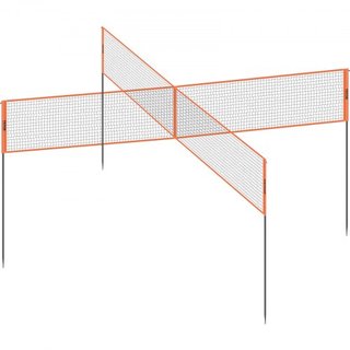 Red de Voleibol de 4 Vías, Conjunto de Red de Badminton de Altura Ajustable para Patio, Playa y Césped, Red de Voleibol Portátil al Aire Libre con Bolsa de Transporte, Conjunto de Juego de 4 Cuadr...