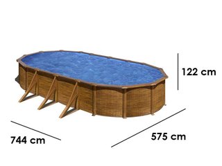 Piscina Gre Ovalada 730x375x120cm