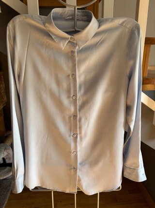 Camisa de vestir azul mujer