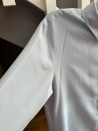 Camisa de vestir azul mujer