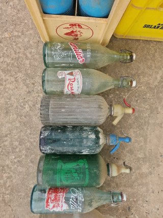 Lote Botellas Antiguas Refrescos sifones