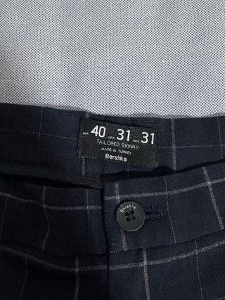 Pantalón pitillo cuadros hombre M