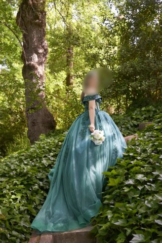 Vestido Quinceañera Verde Esmeralda