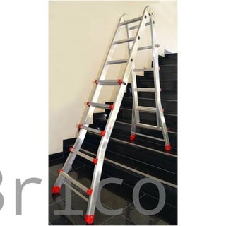 Escalera Telescópica Aluminio 6+6 Pestaña