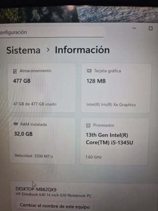 HP Elitebook 640 G10 i5 13Gen 32GB RAM 512GB SSD