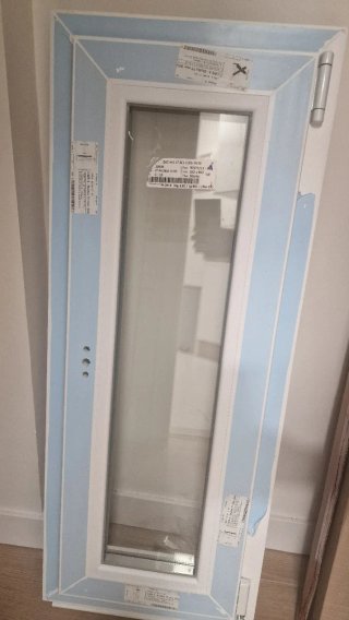 2 Ventanas Blancas PVC Doble Cristal 40x100cm