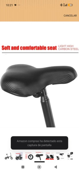 Bicicleta Plegable Negra