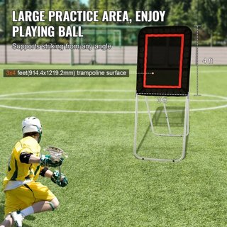 Reboteador de Lacrosse Plegable para Jardín, Red de Rebote de Voleibol de 3x4 Pies, Pantalla de Entrenamiento de Devolución de Béisbol y Softbol, Pared de Entrenamiento de Práctica de Tiro con Áng...