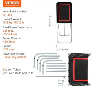 Reboteador de Lacrosse Plegable para Jardín, Red de Rebote de Voleibol de 3x4 Pies, Pantalla de Entrenamiento de Devolución de Béisbol y Softbol, Pared de Entrenamiento de Práctica de Tiro con Áng...