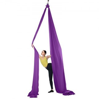 Columpio de Seda Aérea y Yoga, 8.7 Yardas, Kit de Hamaca de Yoga Aéreo con Tela de Nylon de 100gsm, Hardware de Rigging Completo y Guía de Configuración Fácil, Vuelo Antigravedad para Todos los Ni...
