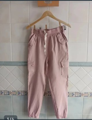 Pantalones cargo rosas