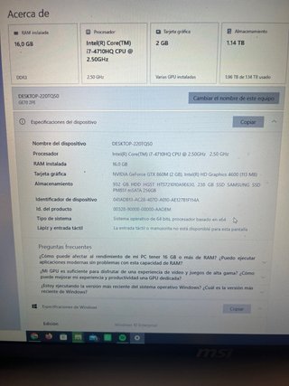 MSI GE70 2PE Apache Pro Portátil