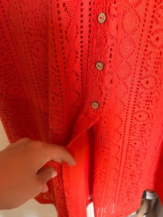 Vestido Springfield calado coral