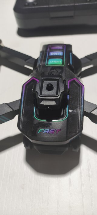Drone negro multicolor con control