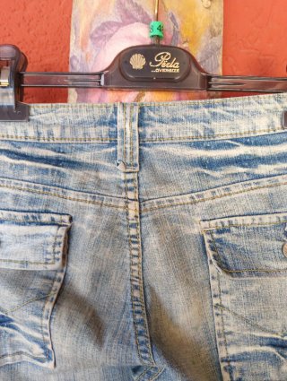 Bermuda jeans donna con decorazioni