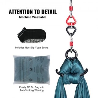 Columpio de Seda Aérea y Yoga, 8.7 Yardas, Kit de Hamaca de Yoga Aéreo con Tela de Nylon de 100gsm, Hardware de Rigging Completo y Guía de Configuración Fácil, Vuelo Antigravedad para Todos los Ni...