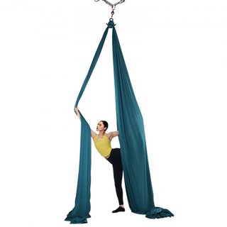 Columpio de Seda Aérea y Yoga, 8.7 Yardas, Kit de Hamaca de Yoga Aéreo con Tela de Nylon de 100gsm, Hardware de Rigging Completo y Guía de Configuración Fácil, Vuelo Antigravedad para Todos los Ni...
