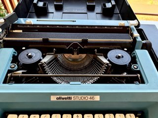 Olivetti Studio 46 Máquina de Escribir Azul