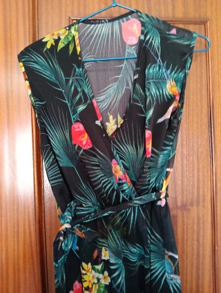 Vestido tropical largo Divain Talla S
