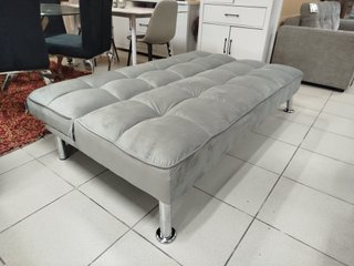Sofá Cama Clic Clac Gris Terciopelo