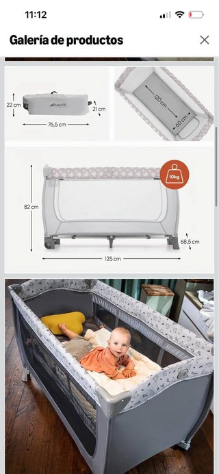 Cuna de viaje Hauck Sleep NPlay + colchón plegable