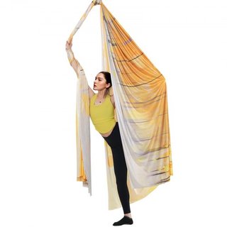 Hamaca y Columpio de Yoga Aéreo, 5.5 Yardas, Kit de Inicio de Yoga Aéreo con Tela de Nylon de 100gsm, Hardware de Rigging Completo y Guía de Configuración Fácil, Vuelo Antigravedad para Todos los ...