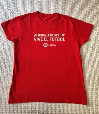 Camiseta de LaLiga roja de manga corta Talla M - L