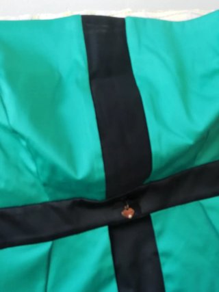 Abito tubino verde e nero