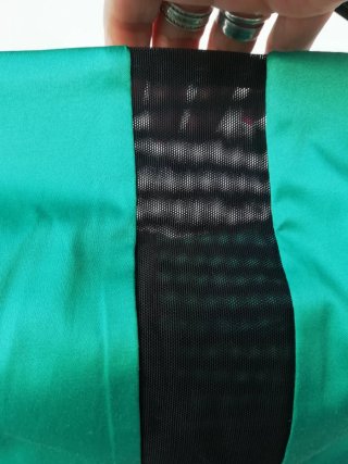 Abito tubino verde e nero