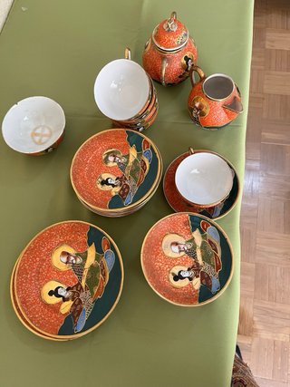 Juego de porcelana china Macao.  Muy antiguo