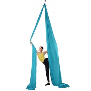 Columpio de Seda Aérea y Yoga, 11 Yardas, Kit de Hamaca de Yoga Aéreo con Tela de Nylon de 100gsm, Hardware de Rigging Completo y Guía de Configuración Fácil, Vuelo Antigravedad para Todos los Niv...