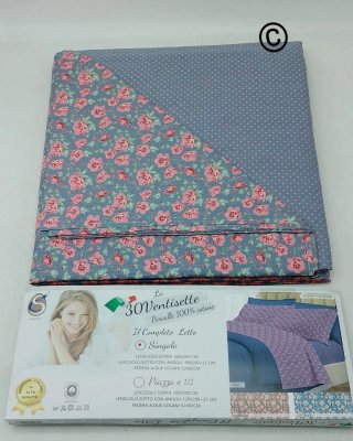Completo Lenzuola Singolo Cotone 100%