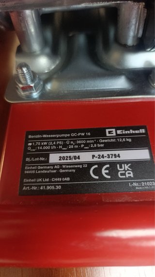 Motobomba de agua Einhell