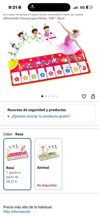 Alfombrilla Piano Musical Niños