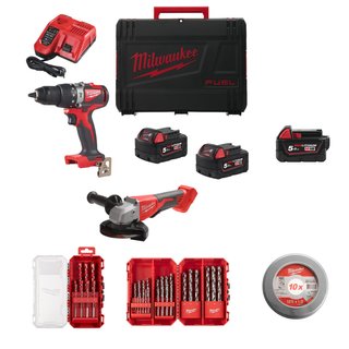 Kit Taladro Percutor Milwaukee M18