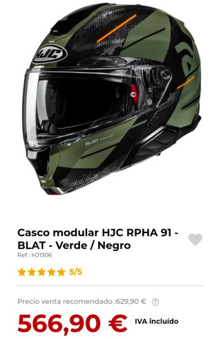 Casco HJC RPHA 91 + Intercomunicador Sena