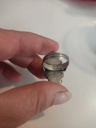 Anillo Antiguo Plata y Coral Rojo