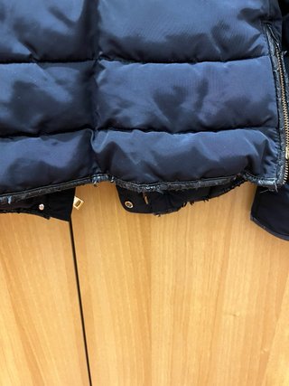 Giubbotto Zara donna blu con pelliccia