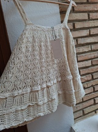Top de crochet botones