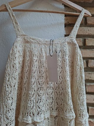 Top de crochet botones