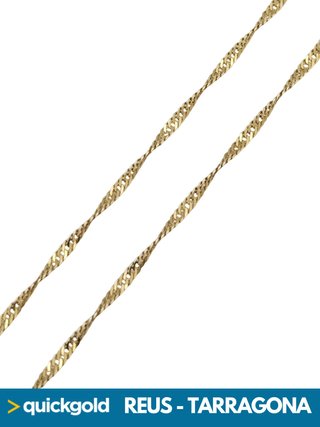 035-05-00962 TOBILLERA ORO 18K 27.7CM