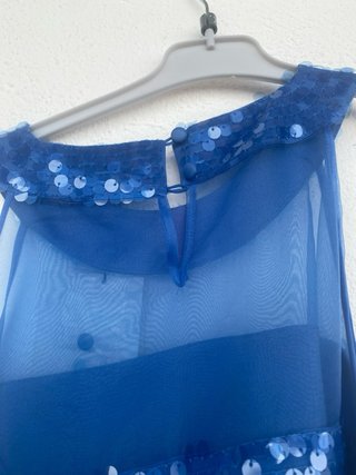 Vestido Tintoretto azul evento
