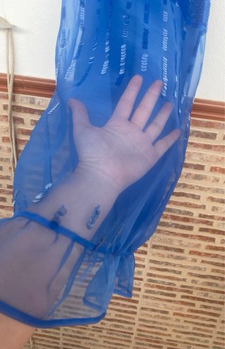 Vestido Tintoretto azul evento